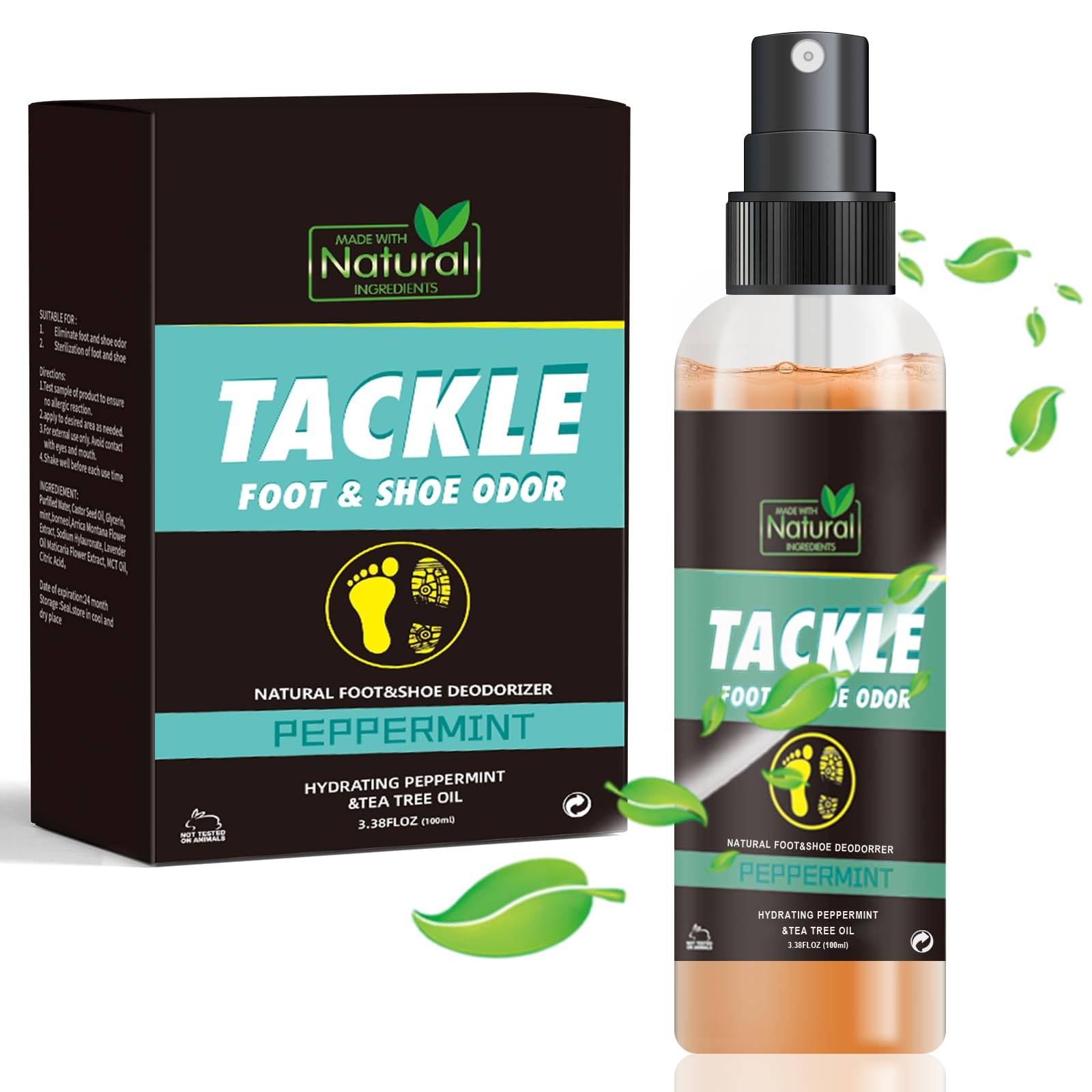 100ml Desodorante En Spray Para Calzado,Spray Para Quitar Olor A Zapatos,Sprays Antiolor Para Zapatillas Deportivas, Aplicación Rápida,Uso Diario En Para Deporte Oficina Y Viaje