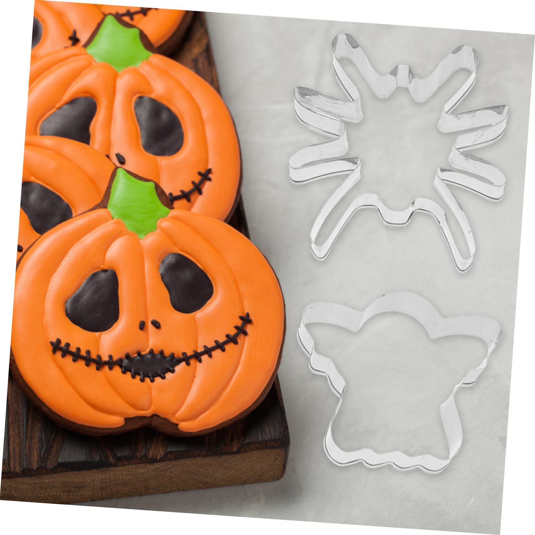 Alipis 60 Stk Backform Plätzchen Im Halloween-stil Halloween-keksform -kekse Ausstecher Mousse-ring Schöner Keksausstecher -backen Hexen-ausstecher Silver Edelstahl 430