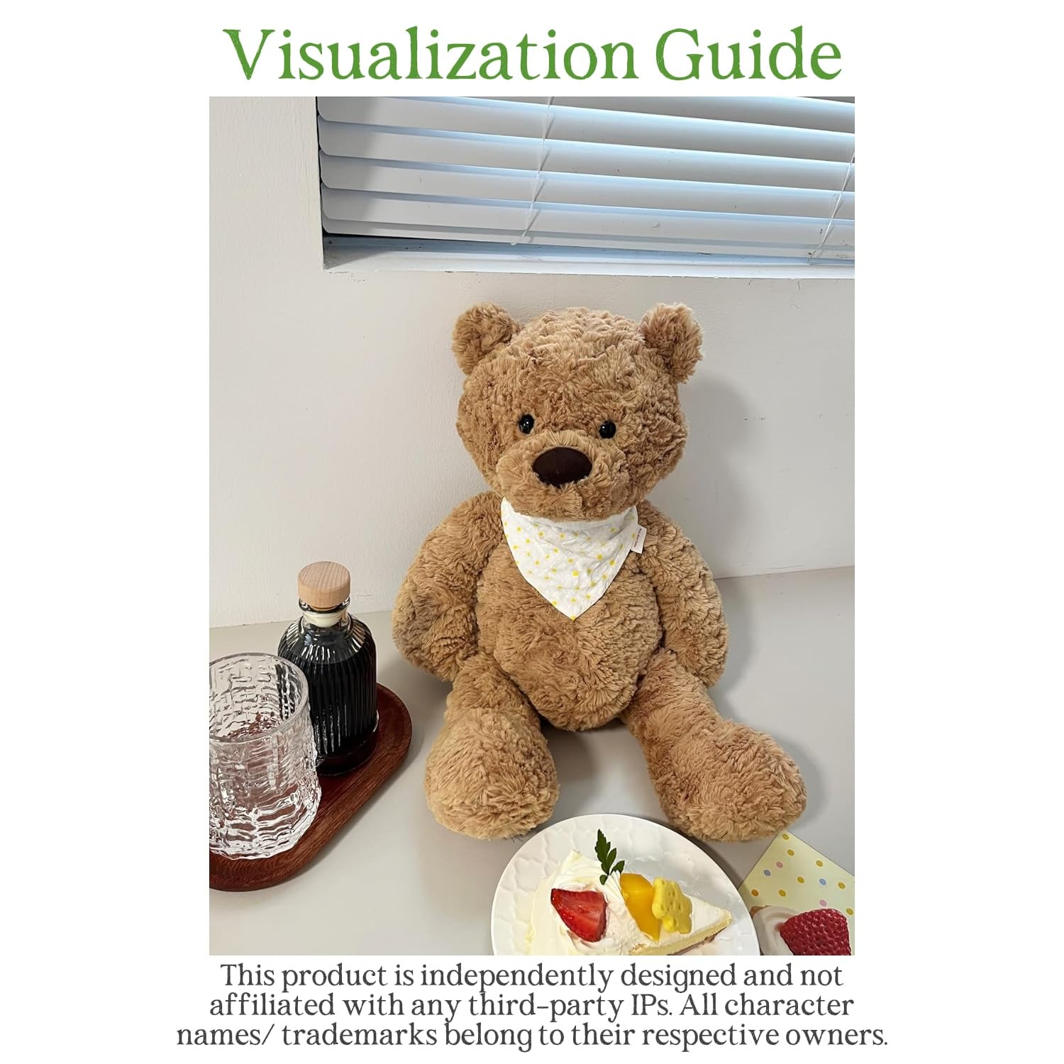 LICHADUOLE 2pc Doll Clothes Set for 18-20inch Teddy Bear and Bumbly Bear,Cute Doll Jumpsuit and bib,Clothes only Without Doll.(2pc Includes 1 Doll Jumpsuit,1 Doll bib)