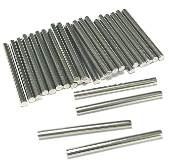 30pcs 3mm x 35mm Dowel Pins Metal Dowel pins M3 3mm Shelf Pegs,Support Shelves,3mm x 35mm Metal Rod.304 Stainless Steel Wood Bunk Bed pegs