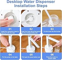 Vista 7 de Latedaux - Dispensador de botellas de agua eléctrica de escritorio de doble uso, de 5 galones, carga USB tipo C, bomba automática de botella de agua