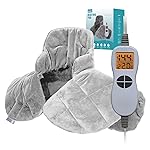 Ruqiji Neck&Shoulder&Back Heating Pad, Pain Relief for Back/Neck/Shoulders/Menstrual Pain, Christmas Gifts for Women Men Mom Dad (01-Light Gray, 19 x 24)