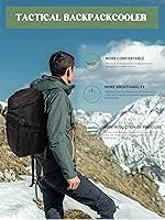 Vista 5 de JOYHILL Mochila enfriadora, mochila enfriadora de 36 latas/25 L, bolsa térmica suave con aislamiento táctico de gran capacidad a prueba de fugas