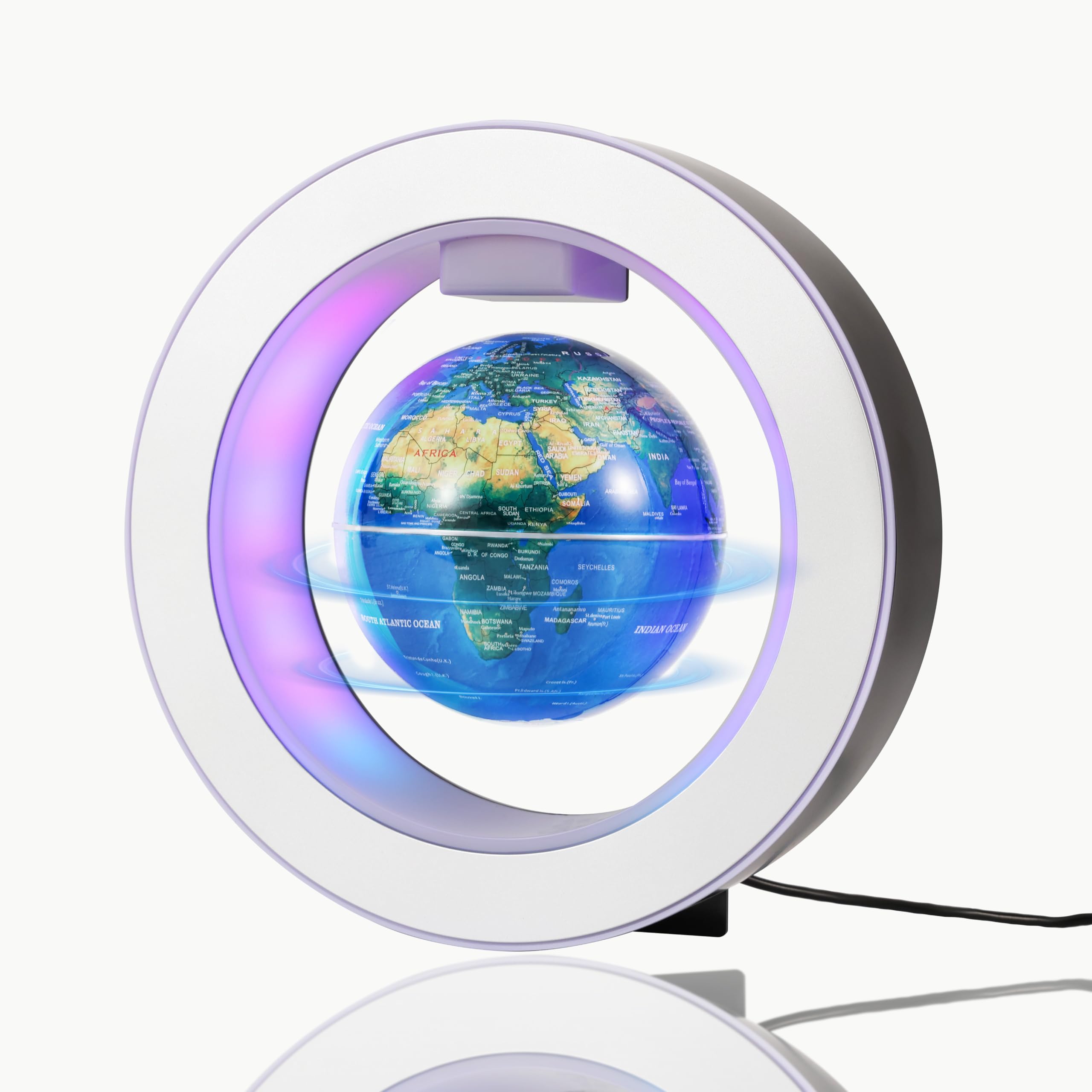 Magnetic Levitation Floating Globe 4" Constellation Geography LED Lights Rotating for Kids,Cool Office Desk Unique Men Gift Ideas or Birthday Tech Present Gadgets for Teenage Boys