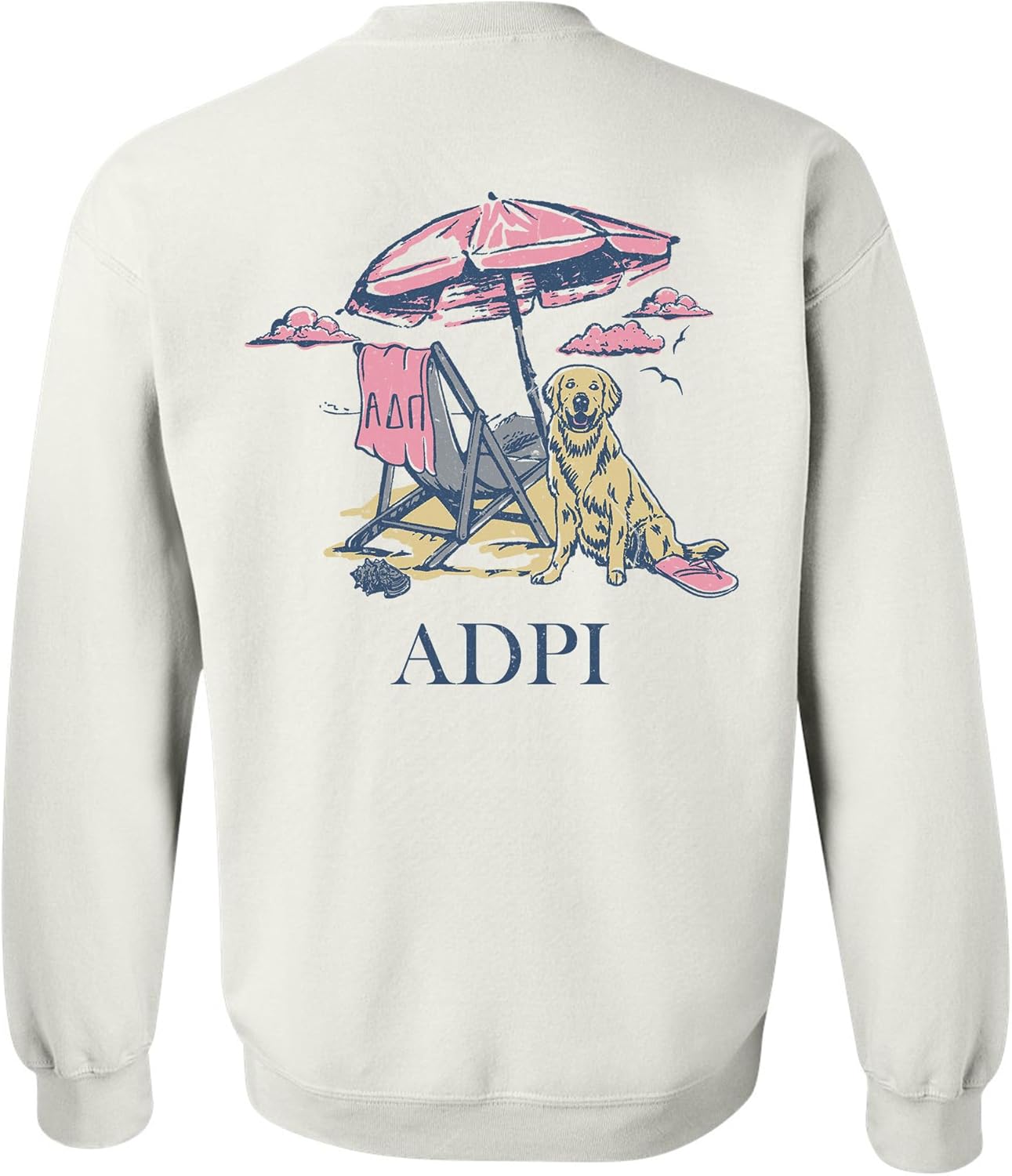 Alpha Delta Pi Sweatshirt - ADPI Beach Bliss Sorority Crewneck Sweatshirt