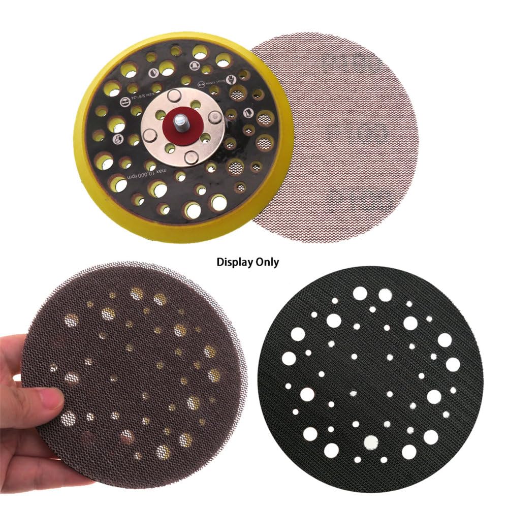 20 Pezzi 5 Pollici 125 mm Maglia abrasiva Dischi abrasivi Senza Polvere Carta vetrata Anti-Blocco molatura a Secco 80 a 600 Grana rimozione e Finitura, 100 125 mm, 20 pez