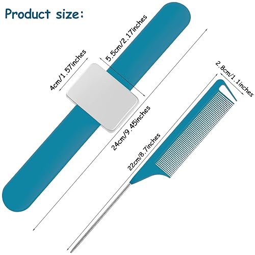 Vista 43 de WILLBOND Alfiler magnético para coser muñeca con 3 piezas de acero inoxidable, peine de cola de rata, peine de cola de rata, pinzas para el cabello