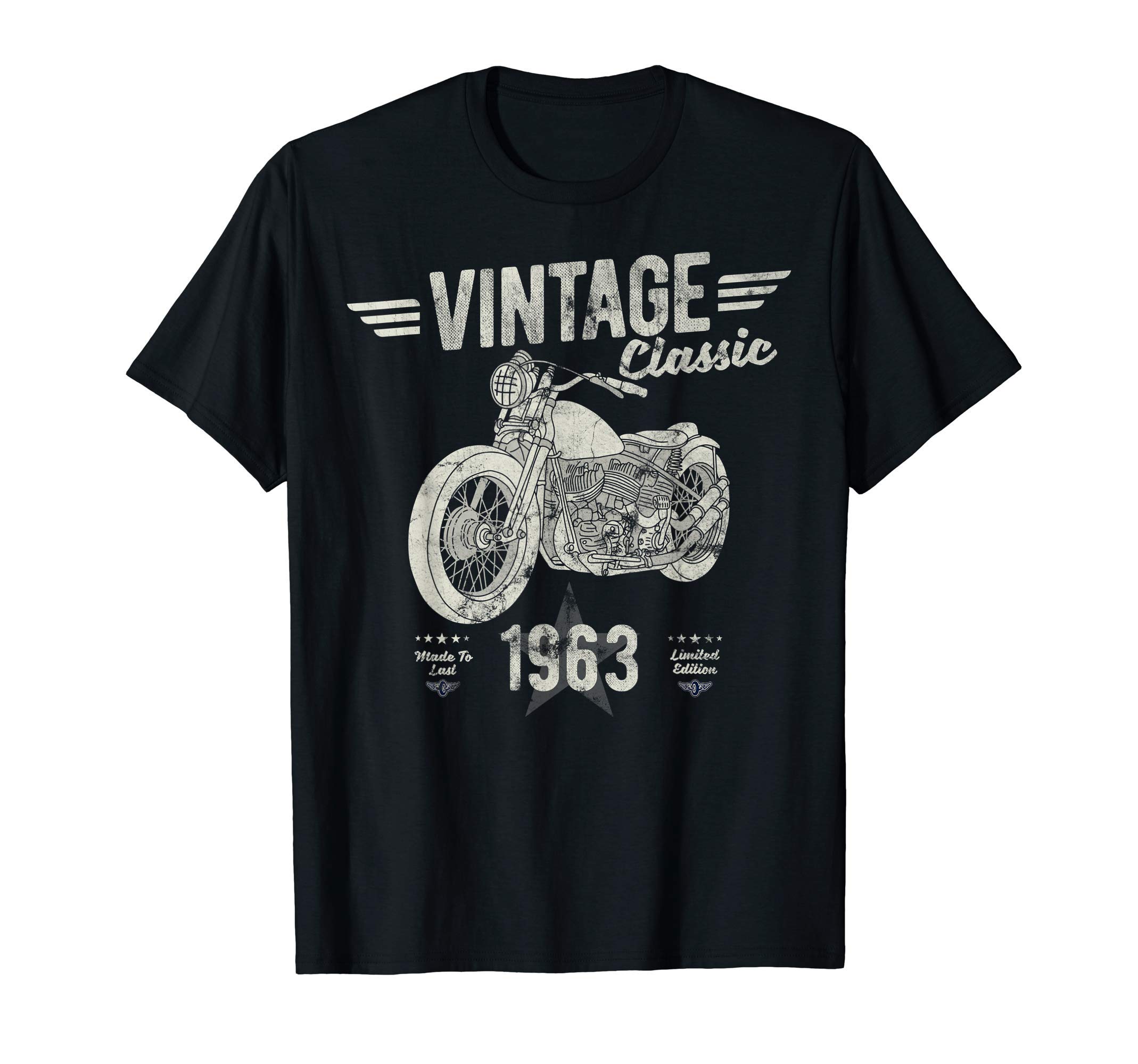 Vintage Classic Cruiser Motorcycle Biker BdayVintage Born 1963 Classic Motorcycle Motorbike Birthday T-ShirtOEKO-TEX STANDARD 100