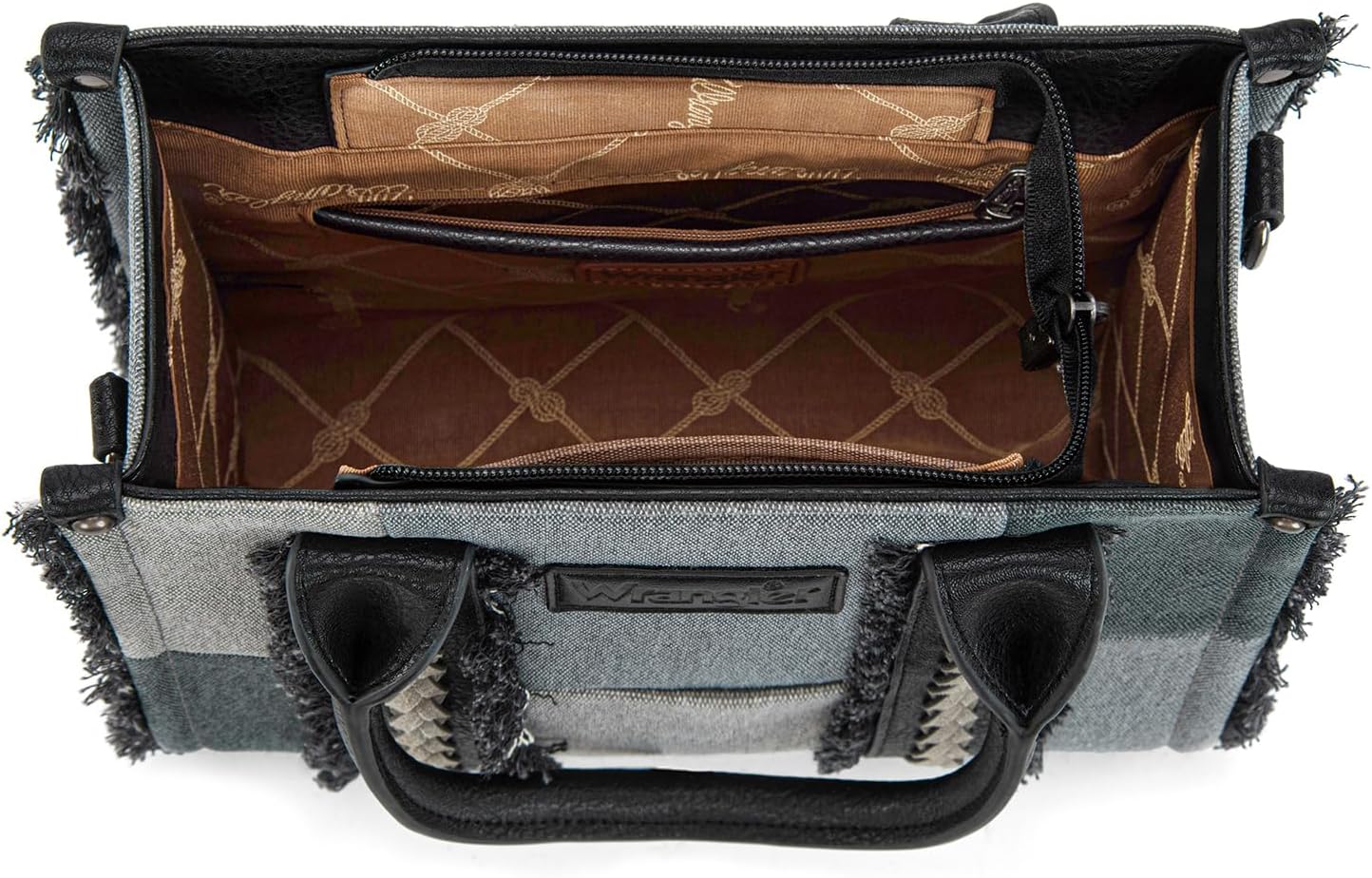 Montana West Wrangler Tote Bag for Women Canvas Woven Top Handle Handbags with Guitar Strap Retro Purse Boho Shoulder Bag - Image 6