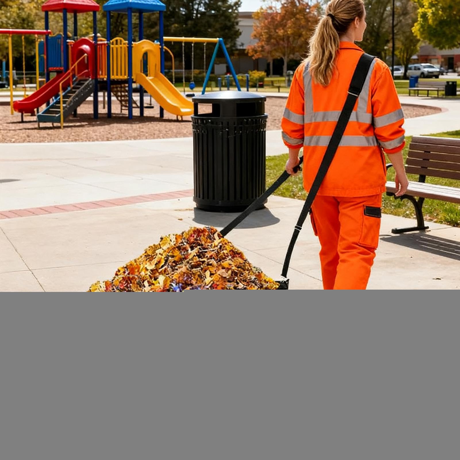 Worki Trawnikowe 45 kg Ponownego Użytku Przechowywanie Śmieci | Worek Do Zbierania Liści Z Paskiem Naramiennym Do Użytku Na Zewnątrz Konserwacja Ogrodu Park Kemping Impreza Sprzątanie