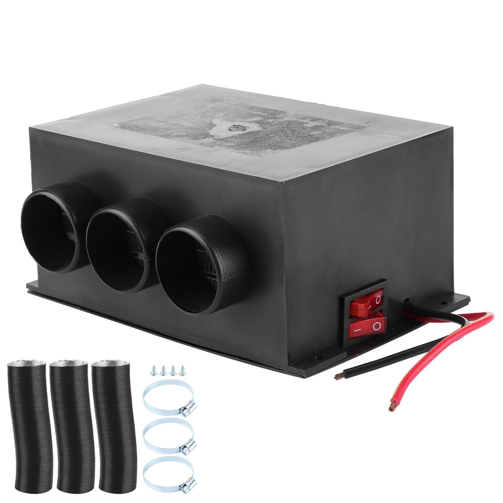 Yosoo Health Gear Chauffage de Voiture 12 V, 300 W, 3 Trous, Dégivreur de Pare-Brise Portable, Chauffage d'hiver, Dégivreur de Pare-Brise de Voiture, élimination du Brouillard pour Camping-Cars,