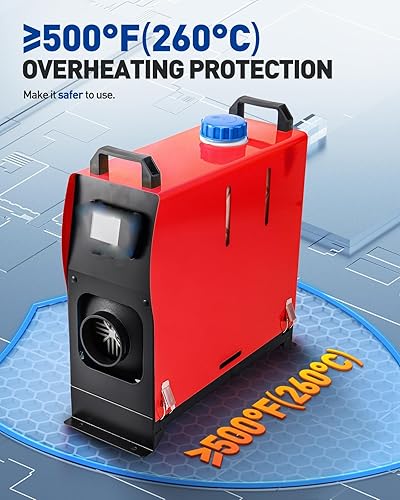 Miniatura 3 de KAC Calentador de aire diésel de 12V 5KW todo en uno, calentador de estacionamiento de calefacción rápida con interruptor LCD para camión, barco,