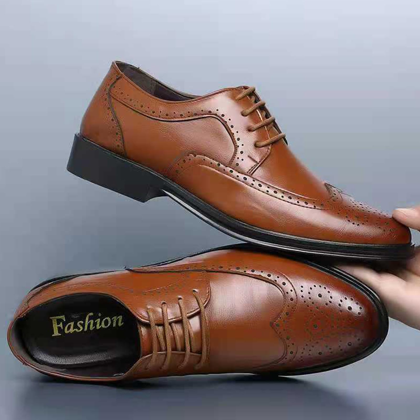 Scarpe Oxford Uomo Scarpe Brogue | Eleganti, Classiche, Resistenti, Stringate, Formale, Business, Commerciale, Formale