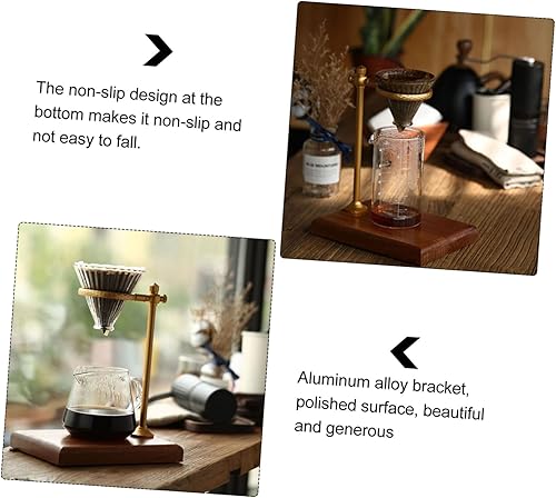 Miniatura 4 de ARTIBETTER Soporte de café con soporte para filtro de café, cafetera de vertido lento, máquina de café manual, cafetera, cafetera, para el hogar,
