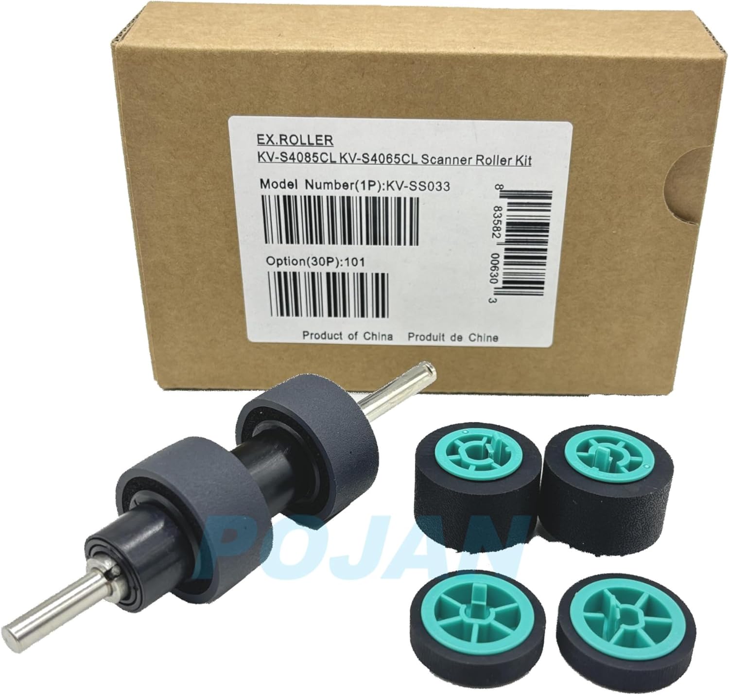 Scanner Roller Kit for Panasonic KV-S4085CW, KV-S4085CL, KV-S4065CW, KV-S4065CL, KV-S4085C, KV-S4065C - Flat Belt Rubber Printer Roller Kit