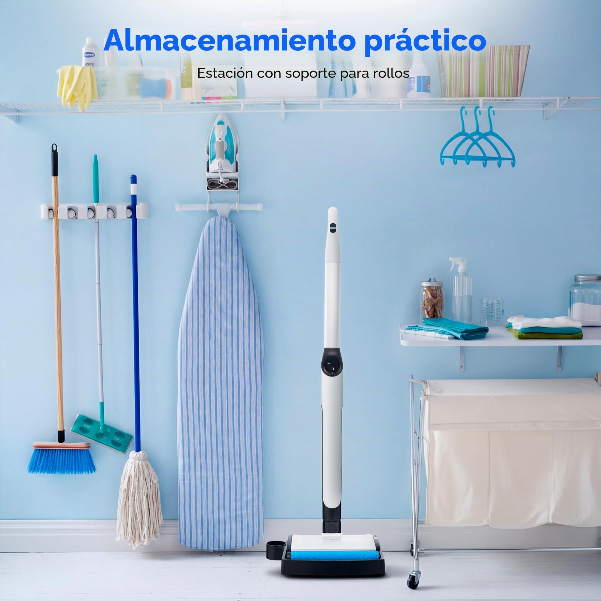 MEDION Limpiador de Suelos H11 (fregona eléctrica & Limpiador de Suelos, Limpieza sin Cables, depósitos Separados de Agua Limpia y Sucia, hasta 45 min de autonomía