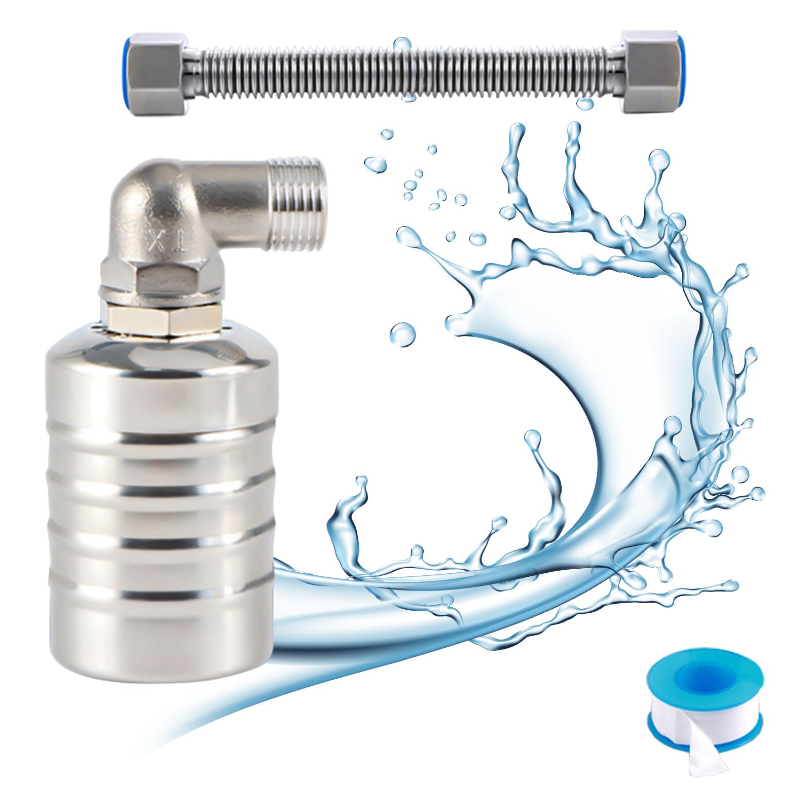 2 Valvole A Galleggiante Automatiche In Acciaio Inox 304 Per Serbatoio Acqua