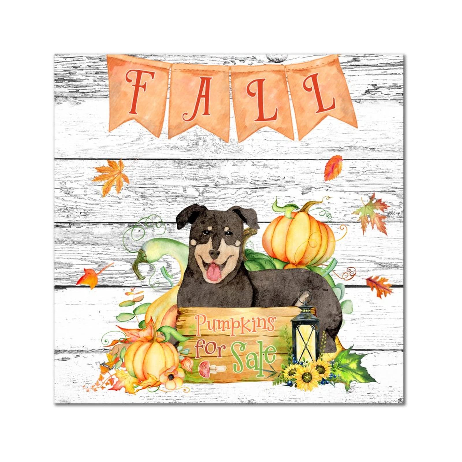 Décoration murale vintage automne avec lévrier pour une chambre cosy