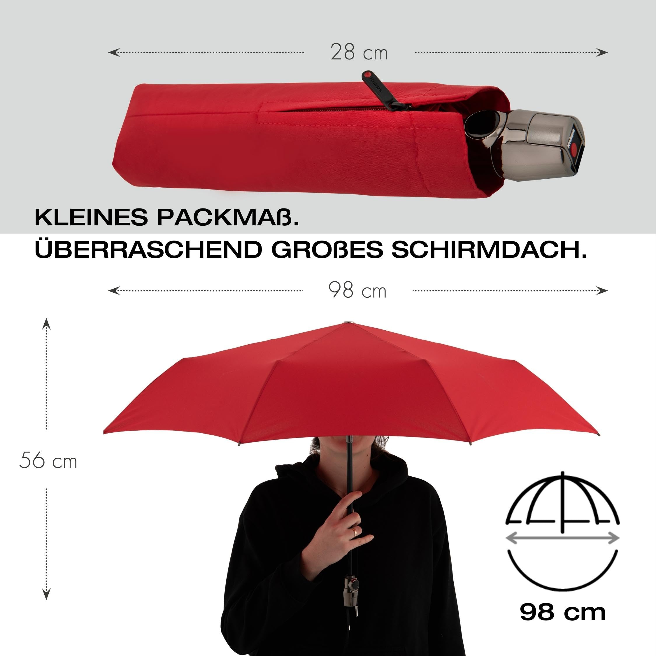 Knirps Taschenschirm T.200 Black Edition in verschiedenen Farben