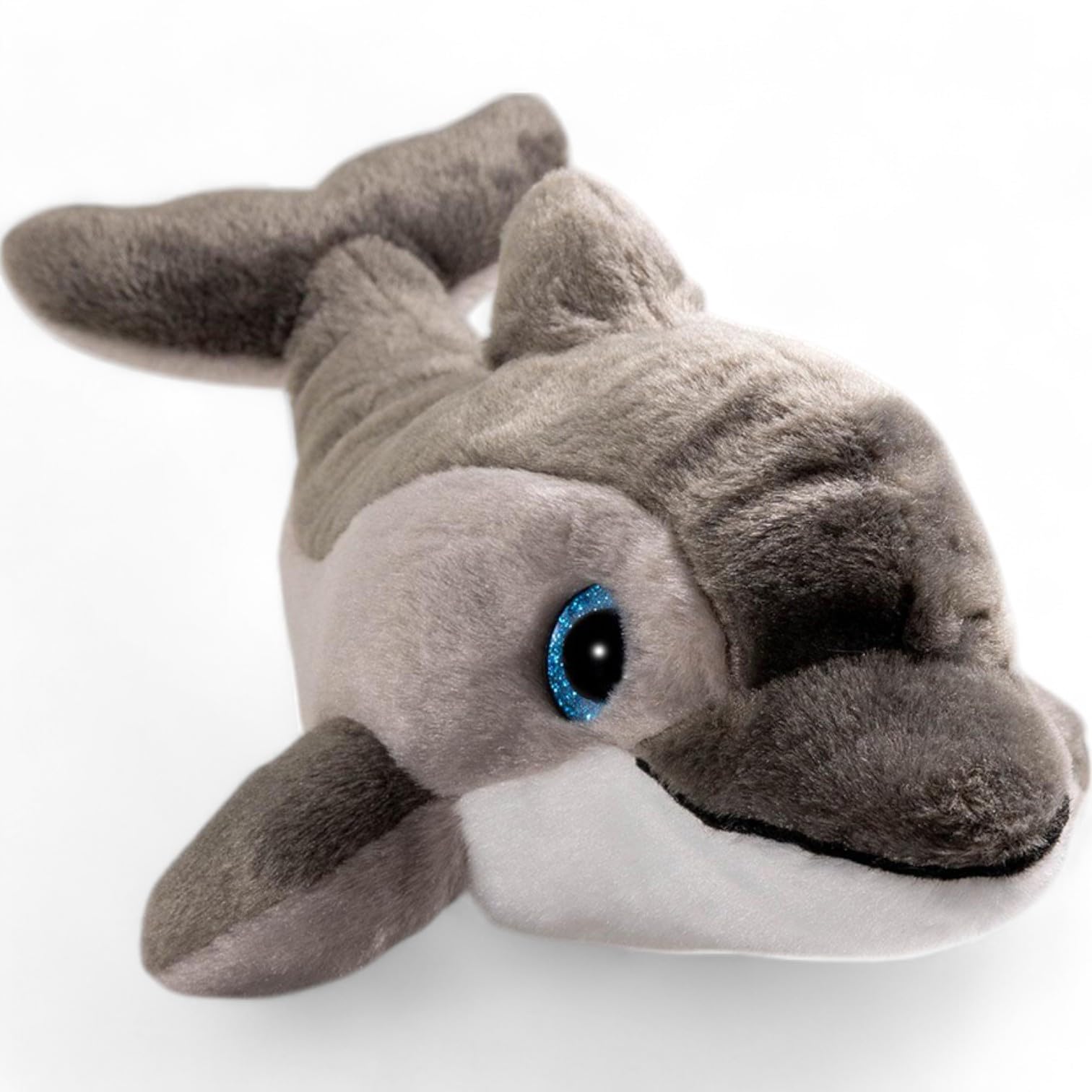 Carl Dick dolphin grey with glitter eyes, cuddly toy, soft toy 11.5 inches, 29cm 3583, Grey-29 - Image 3
