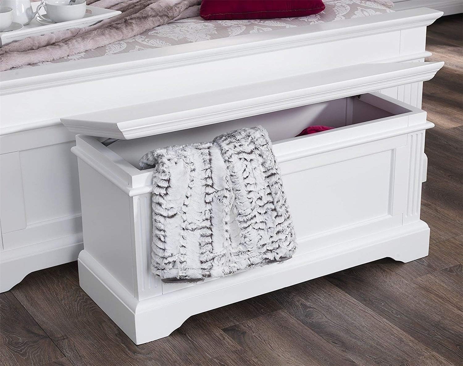 Gainsborough Blanket Box, Large white blanket box, ottoman. Quality FULLY ASSEMBLED