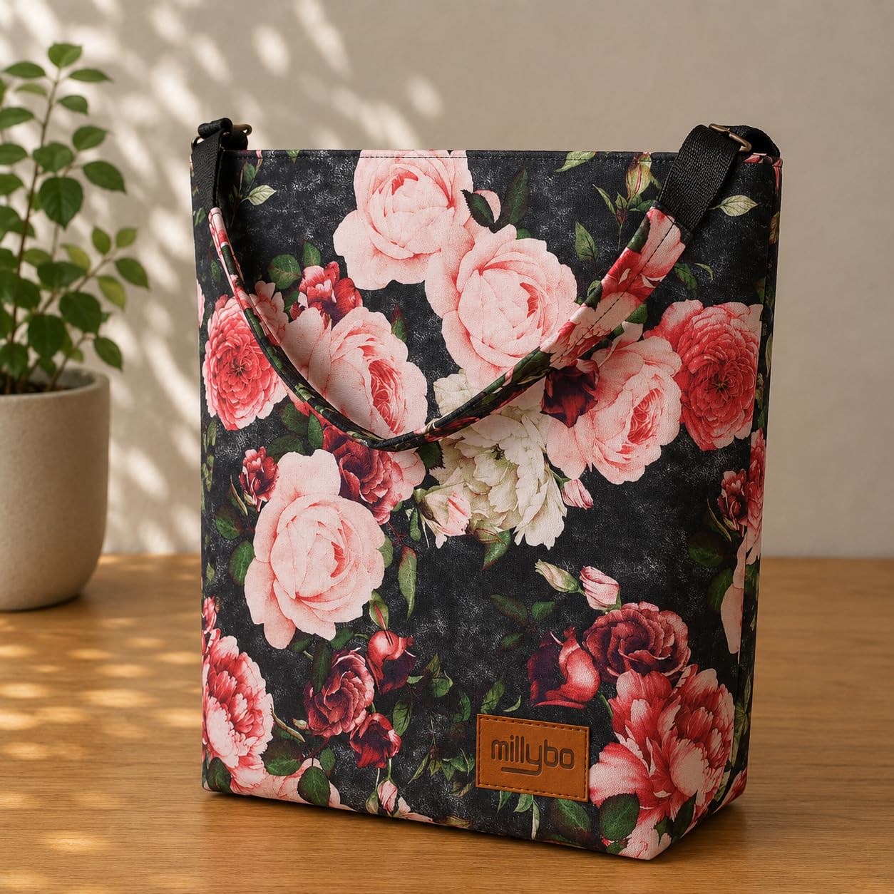 SHOPPER BAG Fahrradtasche Gepäckträgertasche Fahrrad Tasche Einkaufstasche Blumenmuster Blumen Muster