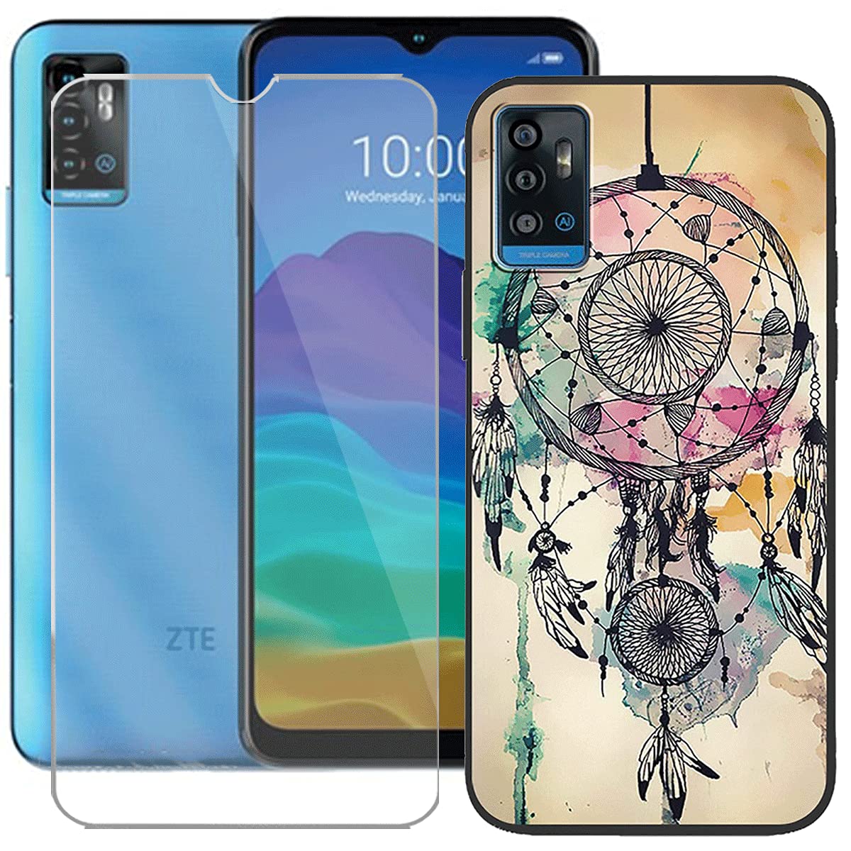 Custodia In TPU Morbido + Vetro Temperato Per ZTE Blade A71 442772
