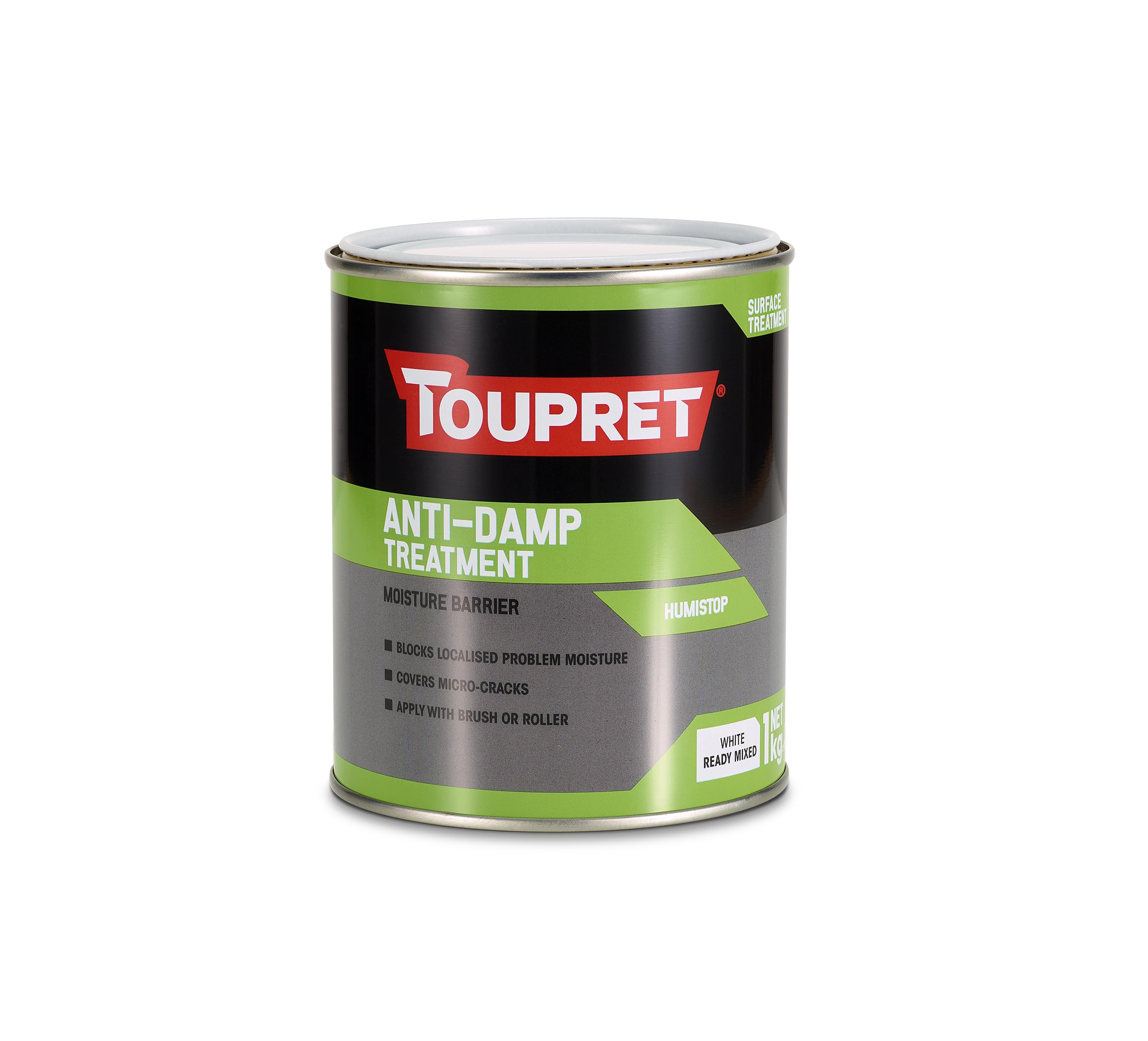 Toupret Anti‑Damp Render - Waterproof Masonry Repair Render - Protects Against Rising Damp & Salt Damage - High‑Bond, Flexible, Paintable Exterior Render - 1 kg