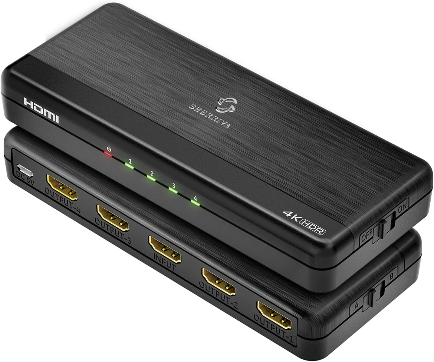 4K HDMI Splitter 1x4 with Auto Downscaling & EDID