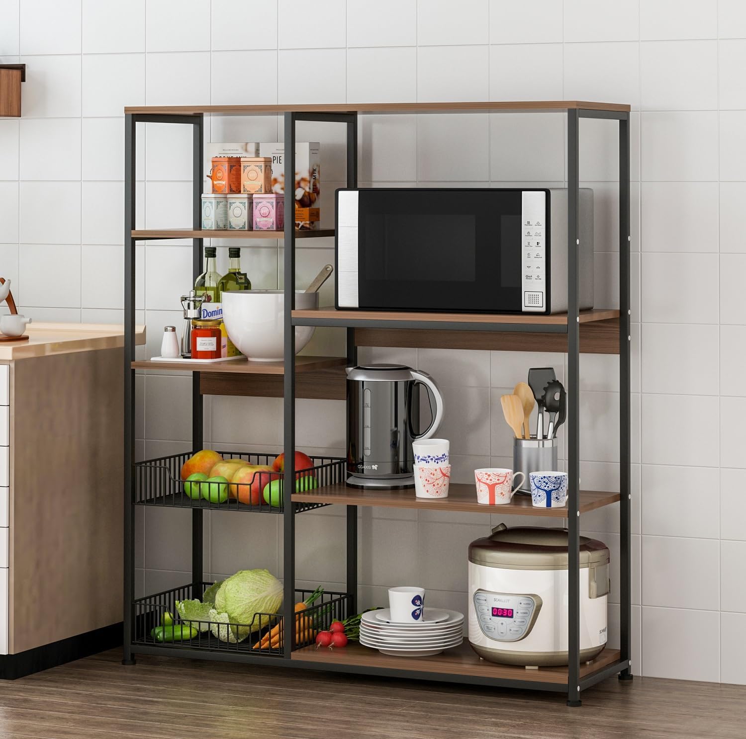 4Tier Kitchen Supplies Storage Counter Utensils Holder, Free Standing