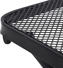Table de jardin avec plateau maillé