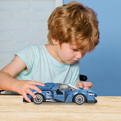 Miniatura 6 de MOC - Coches deportivos para niños, kit de construcción de autos de carreras coleccionables, regalos creativos para niños y niñas de 3-8, 8-12, kit