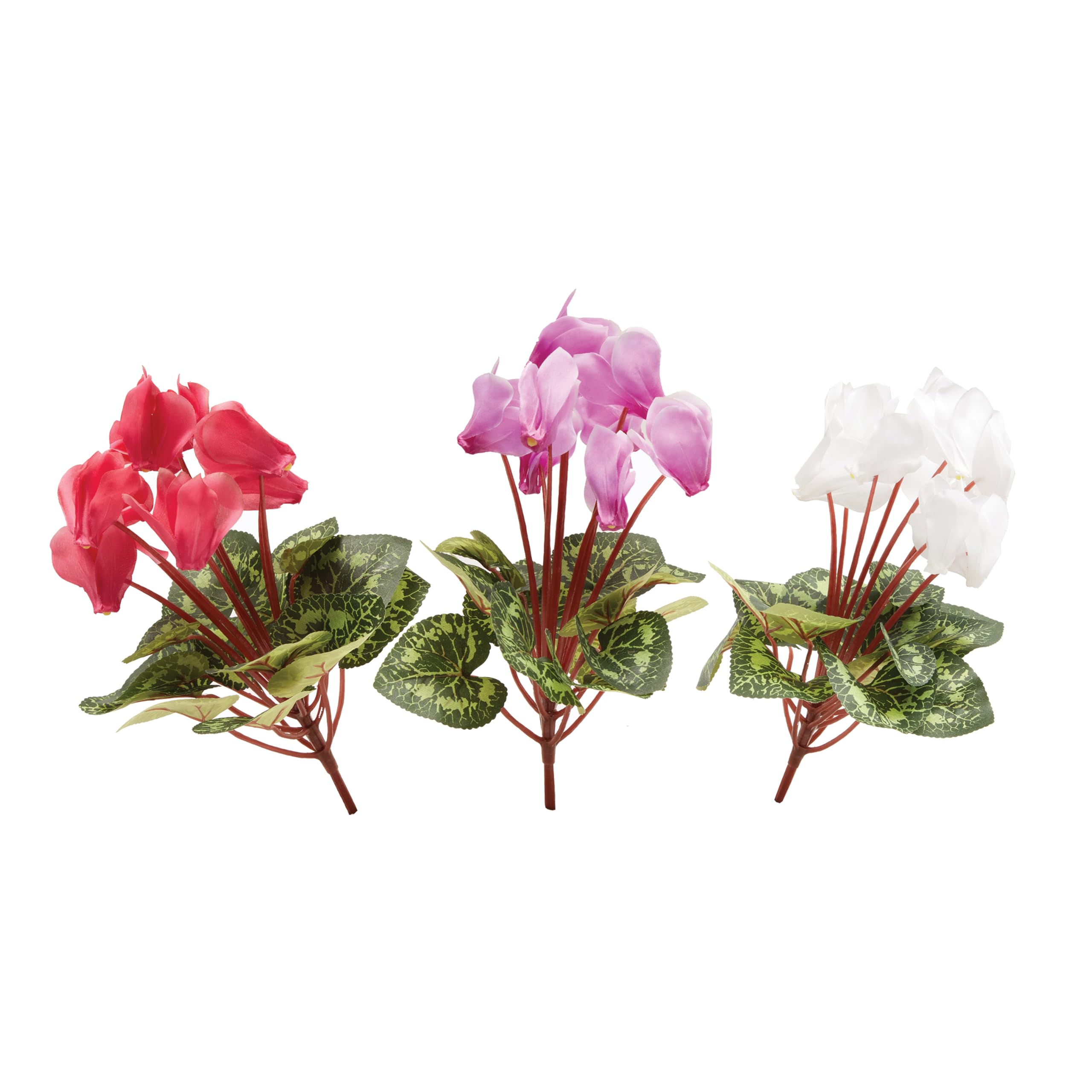 Coopers of Stortford SET 3 ARTIFICIAL CYCLAMEN PICKS