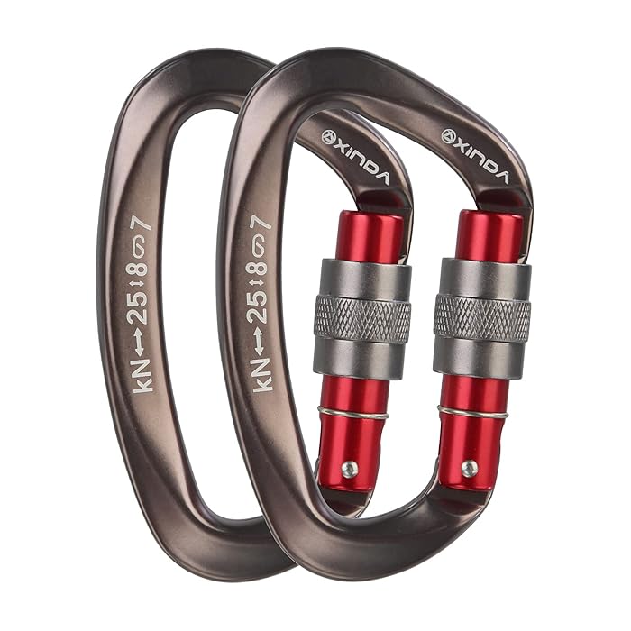 Buy XINDA Screwgate Locking Carabiner Clip Professional Rock Climbing