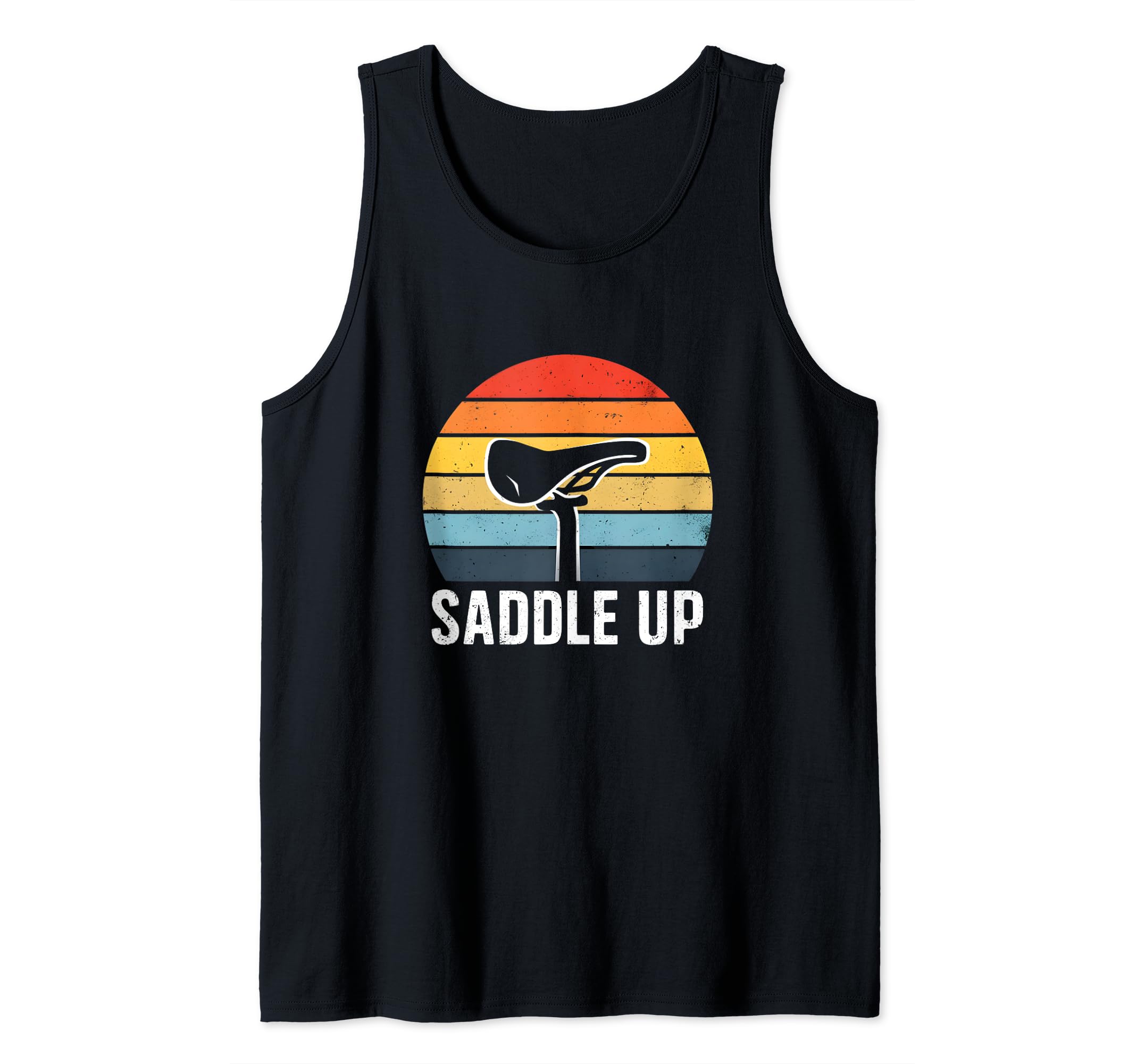 Sattel Fahrrad Wortspiel Humor Design Tank Top Fashion