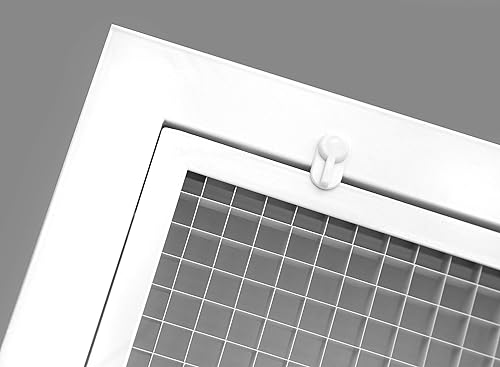 Miniatura 9 de Cubo Core Eggcrate Rejilla de filtro de aire de retorno para filtro de 1 pulgada, aluminio, blanco Dimensiones exteriores 1.75 x 1.75