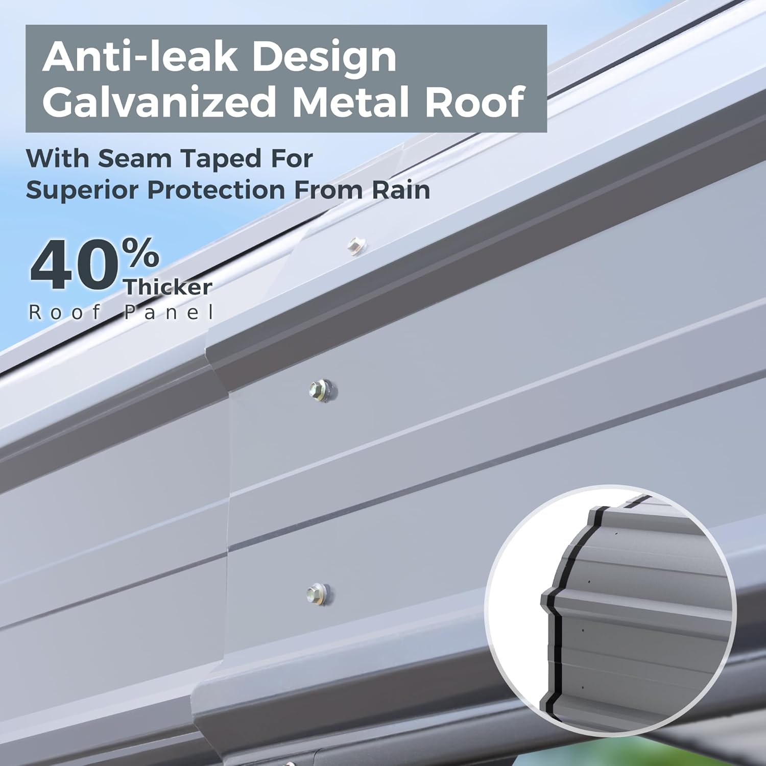 GREEN PARTY 12 x 20 ft Metal Carport Kits with Galvanized Steel Roof, Heavy Duty Metal Carport Canopy, Outdoor Car Tent Metal Garage Shelter for Car, SUV, Truck and Boats, Grey
