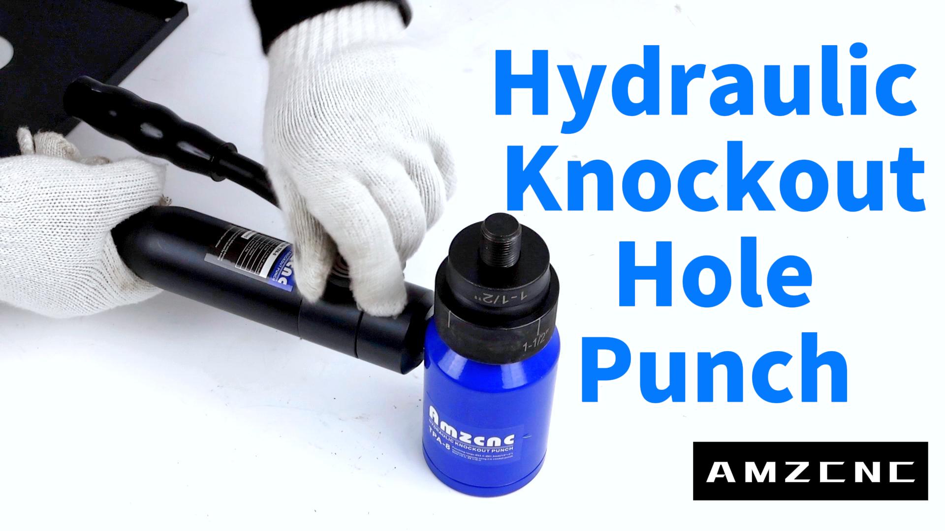 AMZCNC Hydraulic Knockout Hole Punch Driver Kit 1/2 to 2