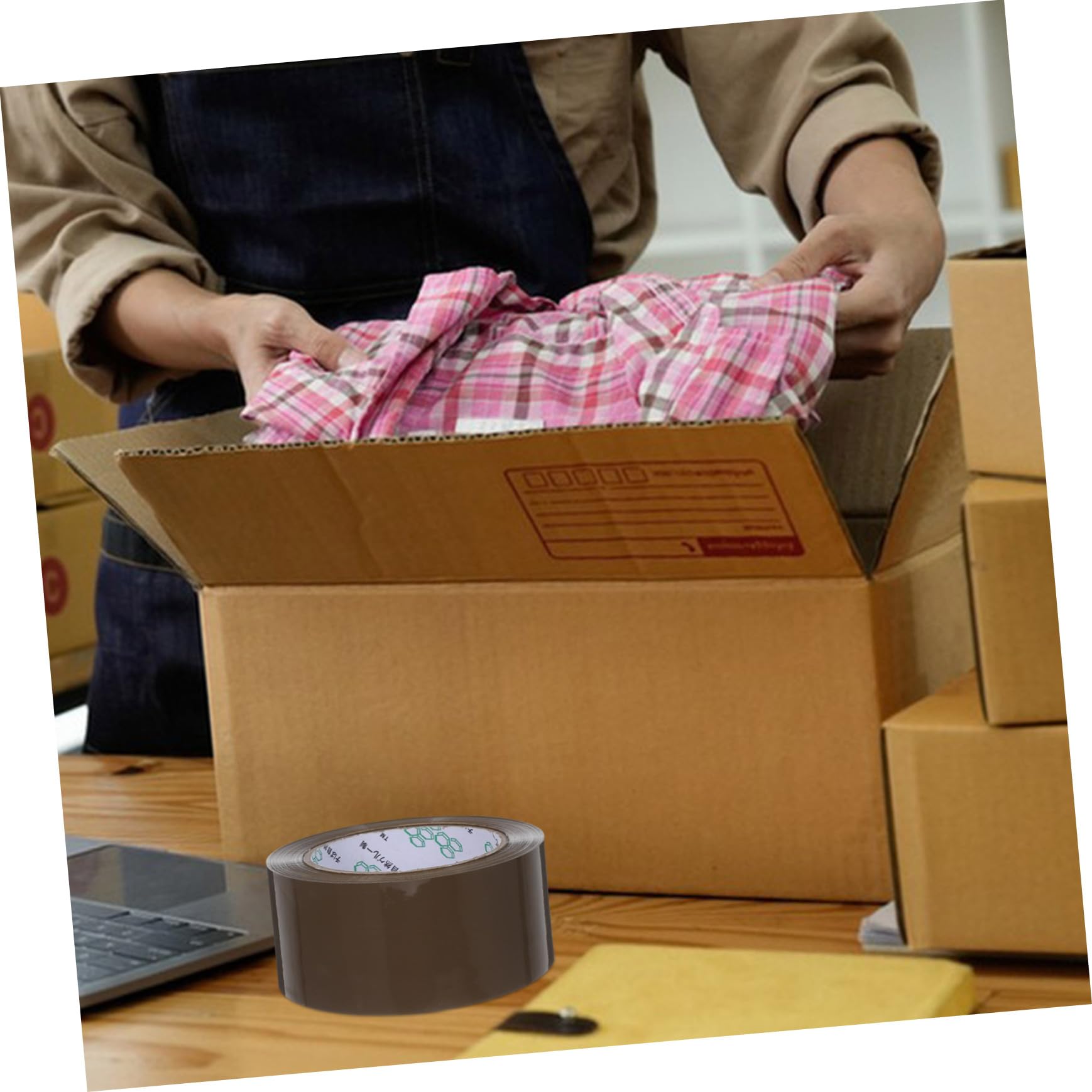 5rotoli Nastro Adesivo per Imballaggio Sigillante per Scatole Spedizione Resistente per Imballaggio e Traslochi