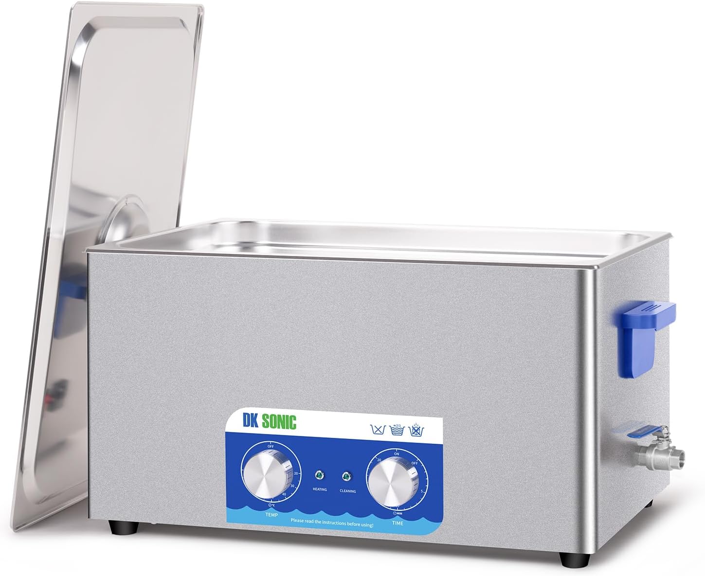 DK SONIC Ultrasonic Cleaner,22L 480W Sonic Cleaner with Heater&Mechanical Timer,Ultrasonic Carburetor Cleaner for Cleaning Gun,Engine,Carburetors,Chains(Include Basket)