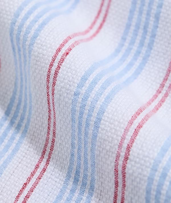 vineyard vines Sparkler Stripe Textured Linen Short Sleeve Cabana Shirt, Jake Blue, M by vineyard vines - Used condition - Image 6