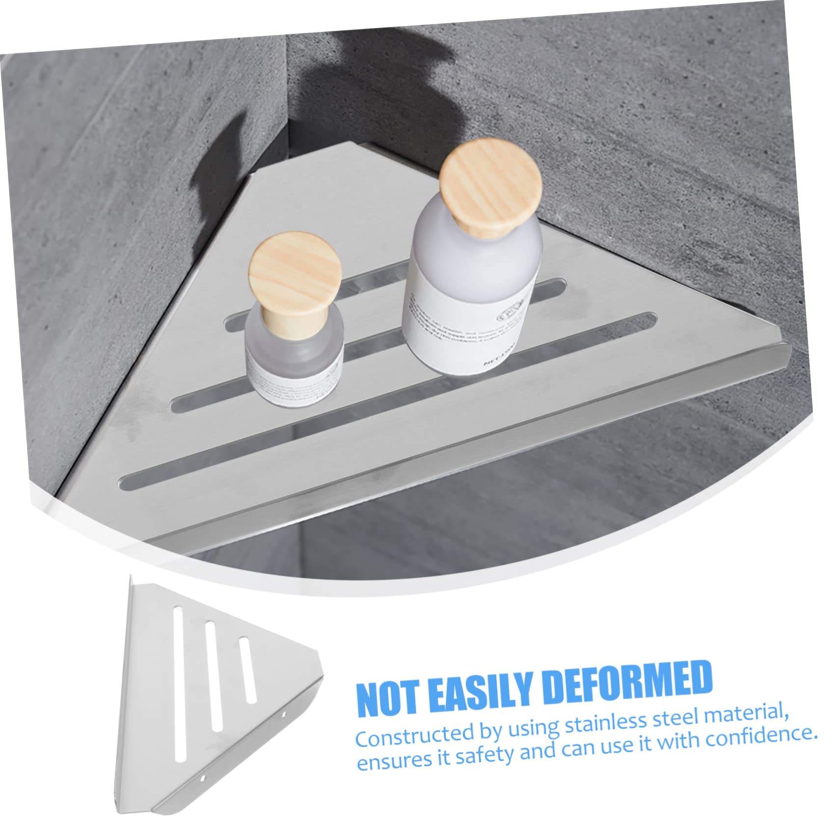 Zerodeko Scaffale Angolare Doccia in Acciaio 304 Per Bagno, Mensola Per Shampoo e Accessori, Organizer Senza Foratura Per Spazio Ristretto