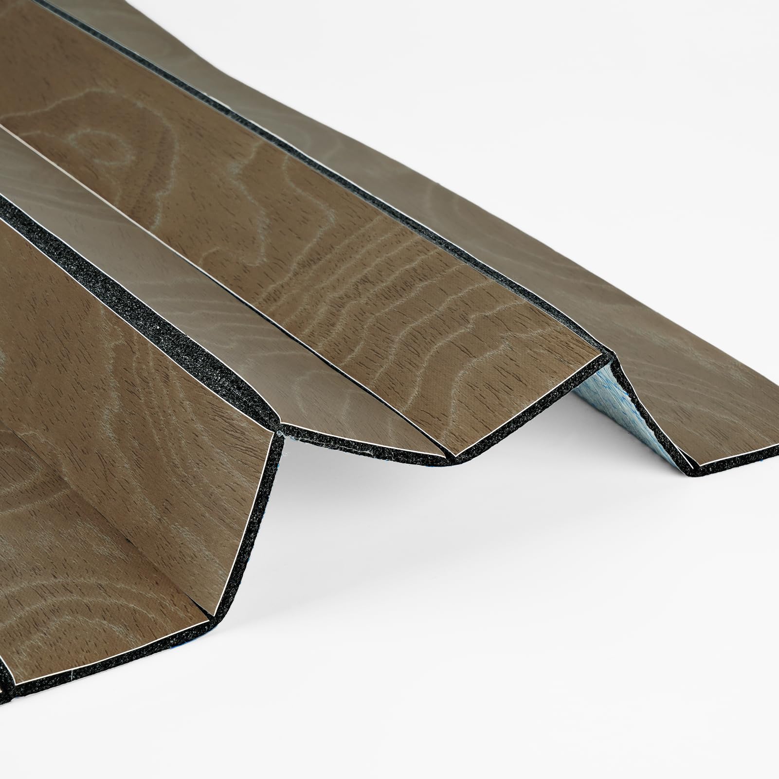 Paneles de pared de listones de madera sintética 3D de color