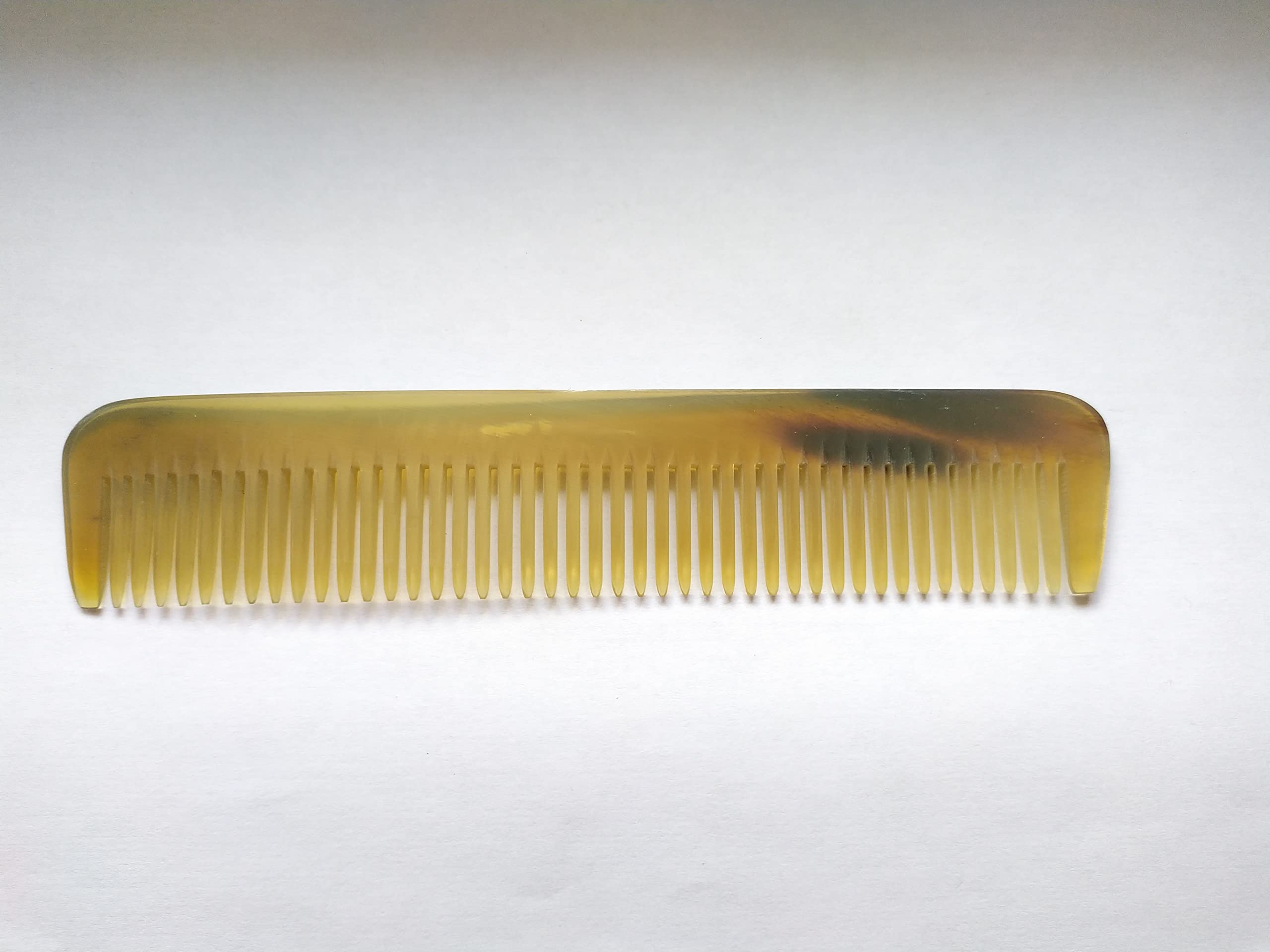Peigne en Corne Naturelle – Démêloir à Grandes Dents 17 cm