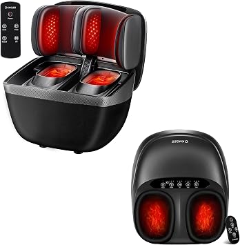 KNQZE Foot Massager Machine with Heat, 2 in 1 Shiatsu Foot & Calf Massager
