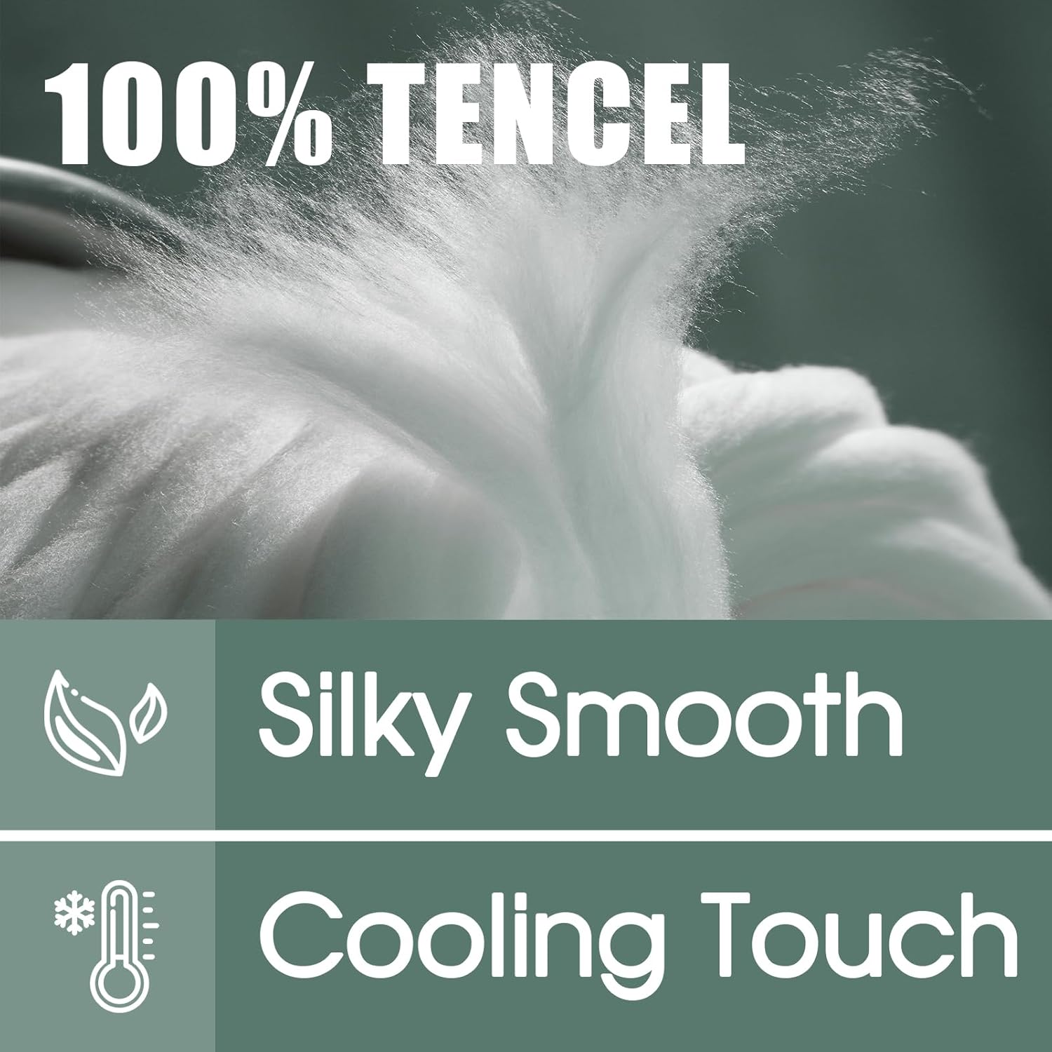 HYPREST 100% Eucalyptus Tencel Sheets Queen - 18 Inch Deep Pocket Cooling for Hot Sleepers Lyocell Luxury Grey Silky Soft - Image 3