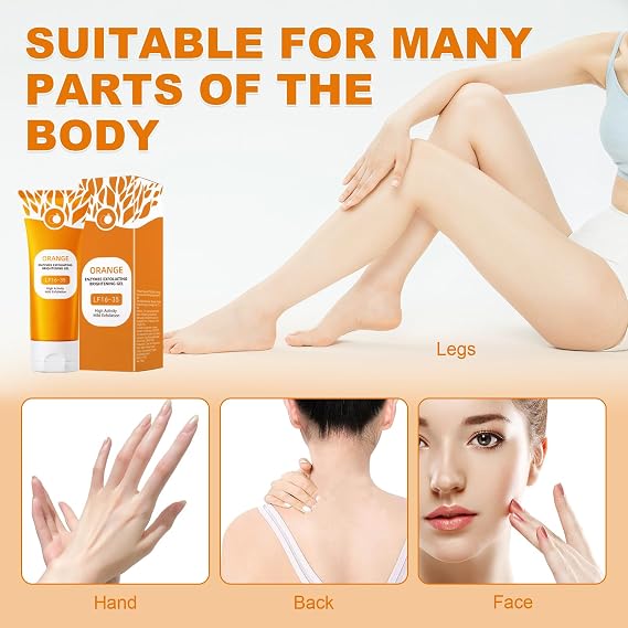 Purifying Exfoliating Gel 2 PCS Orange Peeling Gel Keeps Skin Hydrated Softens Skin and Removes Dead Skin Make Your Skin Smooth and Bright Suitable for All Skin Types