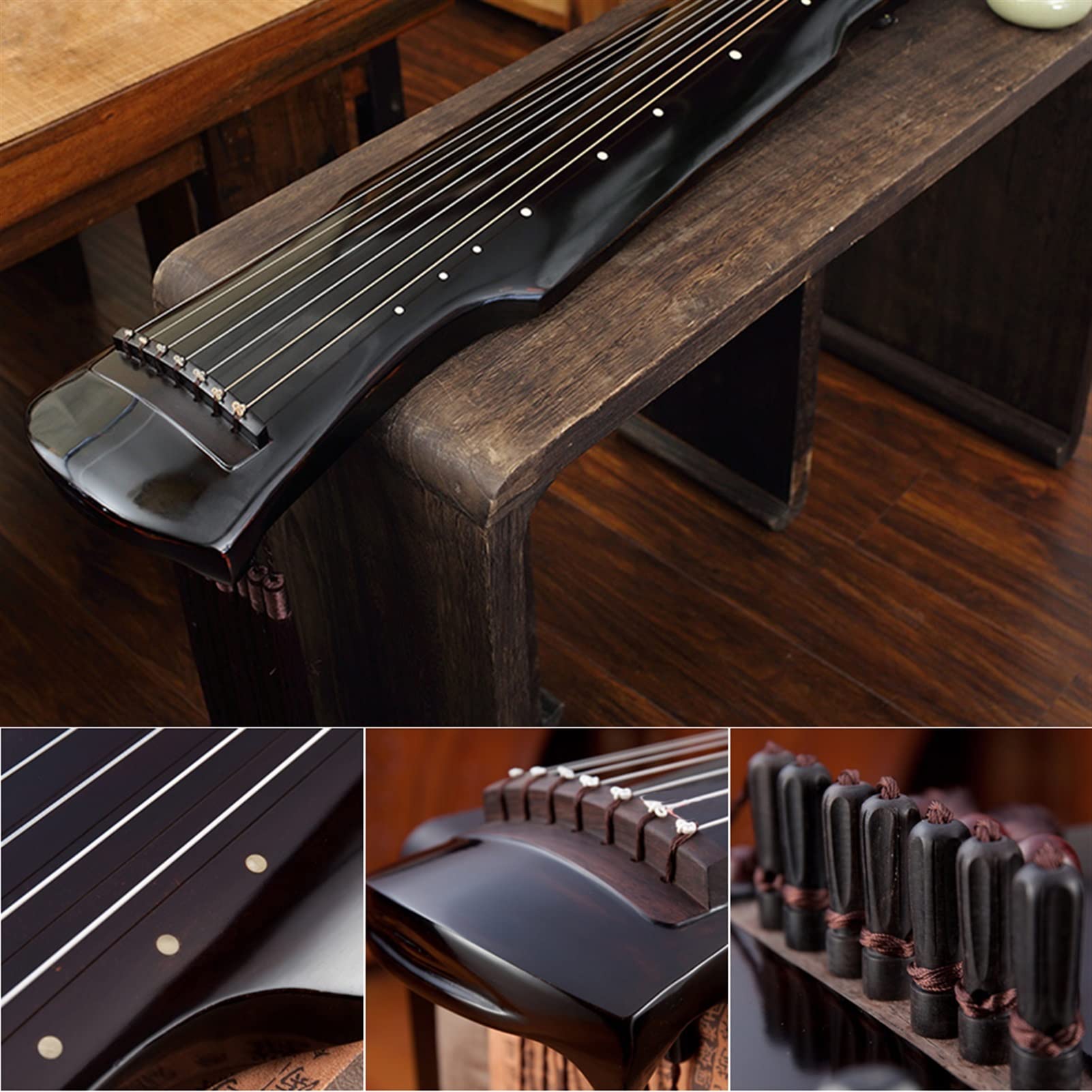 Amazon.co.jp: 中国の古琴 Fu Xi Guqin Old Paulownia Wood 7 String