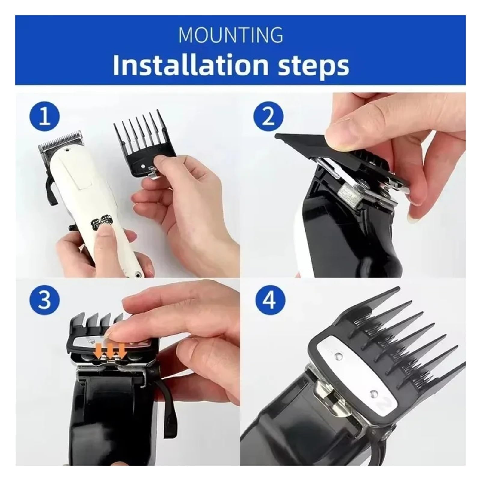 8 unids/set peine guía for cortadora herramientas de corte pelo universales