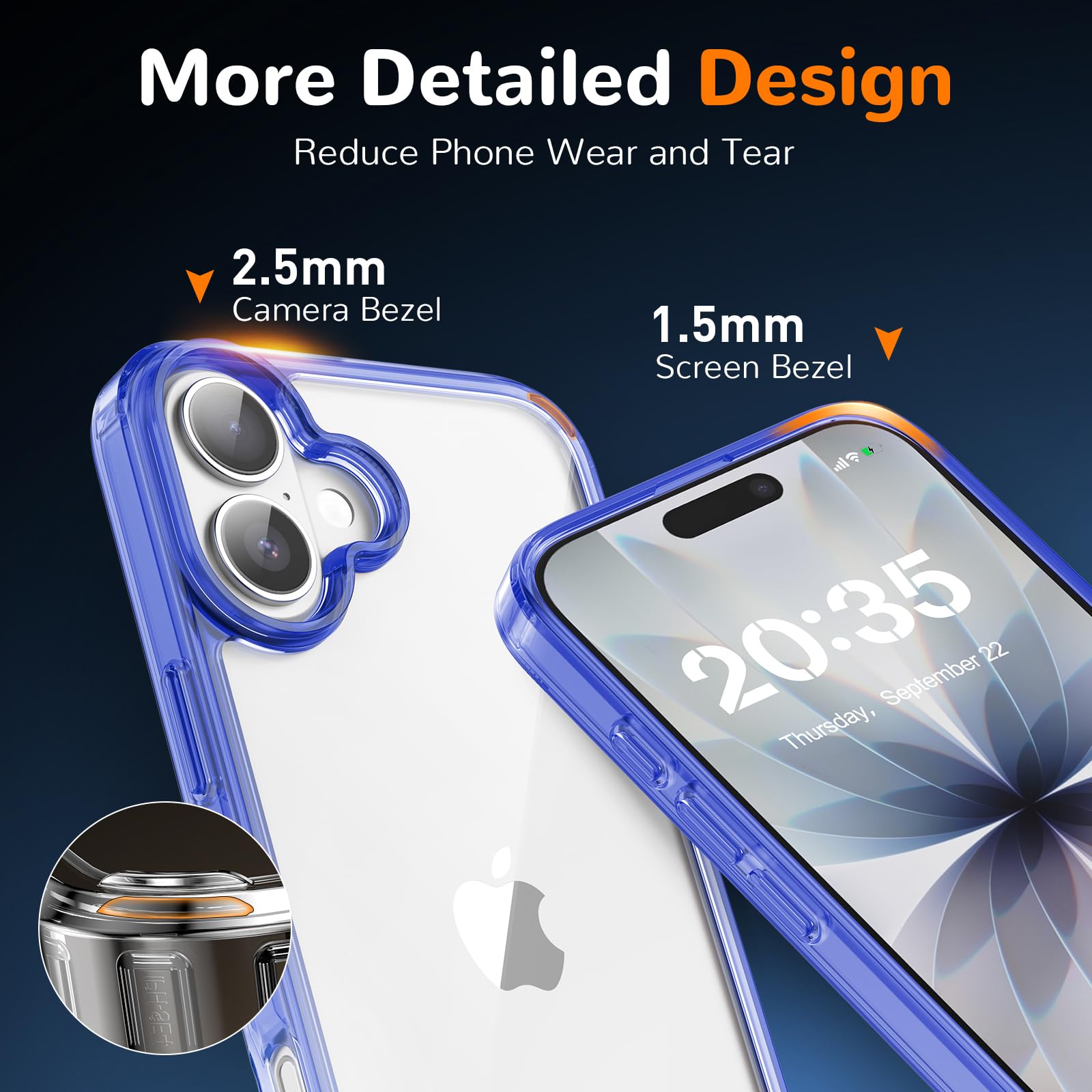 Clear Case for iPhone 15, Ultra Thin, Shockproof TPU Cover, Anti-Yellowing, Crystal Clear, Phone Case for Apple iPhone 15 - Clear — view 267